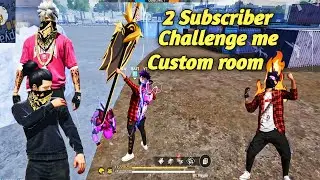 2 Subscriber challenge me custom room 1 VS 2 🔥|| Op Gameplay || Gaming With Rafi || Garena Free Fire