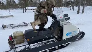 Как завести снегоход буран если сломали старте ручной