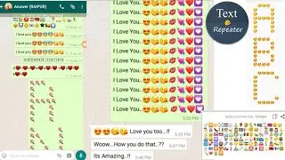 how to text desize and reapeter  whatsapp facebook | How to Write emoji message on whatsapp
