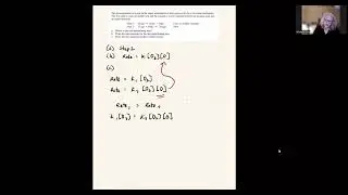 Determining rate law from slow step of a reaction mechanism involving an intermediate