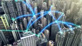 smart city network Connection Free Stock Video 4K