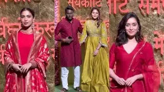 Shraddha Kapoor Bhumi Pednekar Atlee Kumar With wife At  Ambani house for Ganpati Darshan in Mumbai