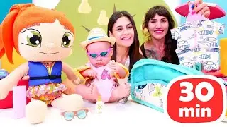 Ayşe, Lil, ve oyuncak bebek Ela. Bebek bakma oyunları - Özel videolar!