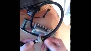 Foot pump for a car, its repair and modification