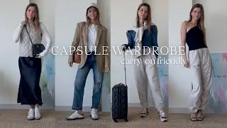 2 Weeks of Spring Outfits in a Carry On. How to Build a Spring Capsule Wardrobe