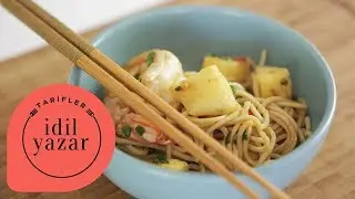 Karidesli Ananaslı Noodle Tarifi - Yemek Tarifleri - İdil Yazar