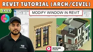 #09 Revit Architecture: Place & Modify WINDOW in Revit