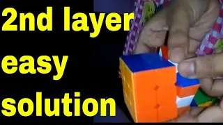 How to solve the Rubik's Cube - Layer 2 -(Easy Solution)
