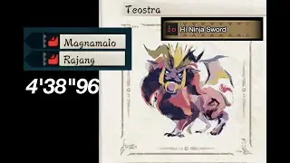 Monster Hunter Rise - Hub 7* Teostra SNS (Ninja Sword) Solo 4'38"96
