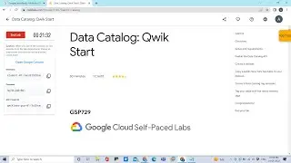 Data Catalog: Qwik Start 