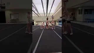CLMS Cheer Cheerleading Stunt sequence for neon assembly routine, middle school cheer practice