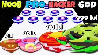 NOOB vs PRO vs HACKER vs GOD in Spinner Up