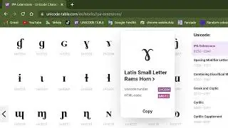 unicode table