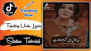 Tiktok Trending Urdu Lyrics Status Editing | Tiktok Trending Status Video | Urdu Lyrics Status Video