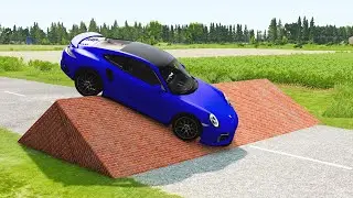 Cars vs Triangle Speedbump - BeamNG.Drive