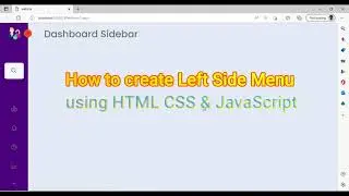How to Create a Animated Sidebar Menu using HTML CSS And JavaScript | 