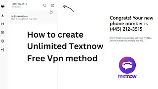 How to create Unlimited Textnow  free vpn 2023 || how to fix tex_tnow sign up problem