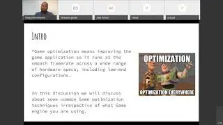 Industry Immersion   Game Optimization for Games  20210309 0936 1