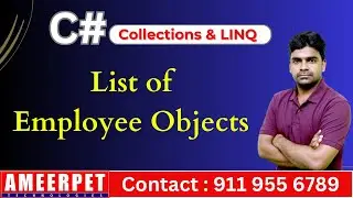 C# .Net | List of Employee Objects | .Net Full stack training in Ameerpet | By Srinivas