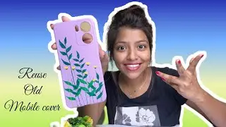 Reuse old mobile cover || Mobile Cover Painting || Reuse Idea #crafts  #youtubeshorts #reuseidea