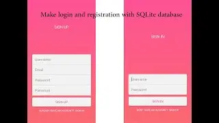 Login and register in android with SQLite database | With Source Code