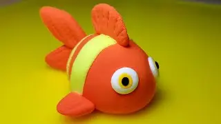 Рыбка из пластилина🐠🐠🐠 Лепим коралловую красную рыбку🐠 Fish Plasticine clay.