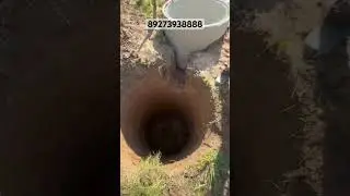 Переливные септики из колец в процессе работы. 