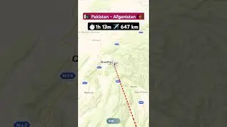 Pakistan to Afghanistan flight ✈️ route explore live #flight #route #explore  #excelbytesized