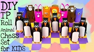 DIY Paper Roll Animal Chess Set for KIDS | Tutorial