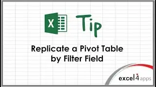 Excel Tip: Replicate a Pivot Table by Filter Field
