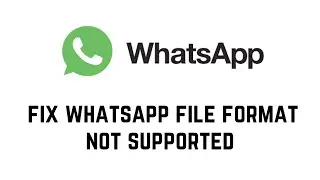 How To Fix Whatsapp File Format Not Supported | The File Format Is Not Supported In Whatsapp