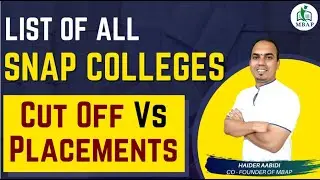 All SNAP Colleges - Placements Vs Cut Offs