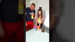 Challenge with father and mother's prank #shorts