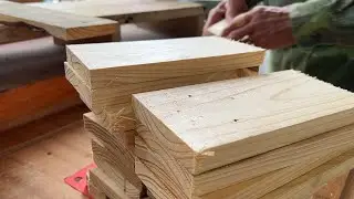 Turning Discarded Wood into Art: Crafting a Special Table by a Skilled 60-Year-Old Carpenter