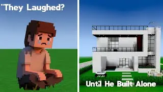 They All Laughed at Him… Until He Stopped Caring | Mini Block Craft house Motivation