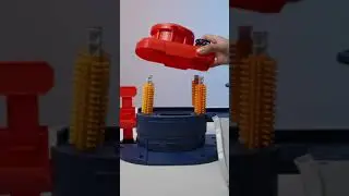 The kids play with toy carwash and slides🚗#toys #toystory #newtoys #cartoys