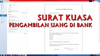 SURAT KUASA PENGAMBILAN UANG DI BANK