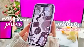 HOW TO CUSTOMIZE YOUR PHONE 🍓 IOS & ANDROID tutorial | COZY DARK THEME ☁️ pinterest aesthetic 💌