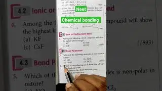 Neet Aspirants | Chemistry | chemical bonding #shorts #neet #chemistry