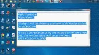 ROBLOX NoClip Exploit [8/1/14]