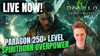 LEVEL 250 OP SPIRITBORN BUILD - DIABLO 4 EXPANSION LIVE