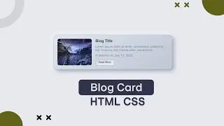 Blog Card HTML CSS | amanselfcoder