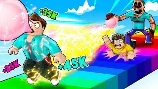 BEATING EVERY NOOBS IN BUBBLE GUM RACE CLICKER IN ROBLOX!!