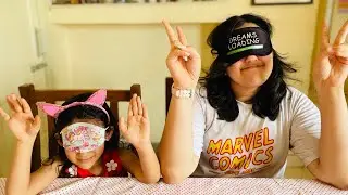 Guess the food game by cute sister and little Amy