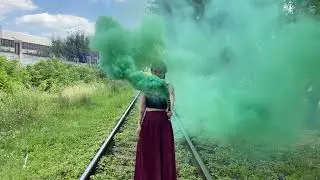 Зеленый дым для фотосессии 60 сек