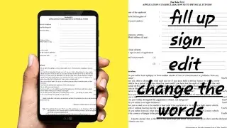 How to edit pdf on android phone | fill out | sign