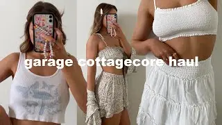 spring try-on haul x garage clothing! *new cottagecore collection*