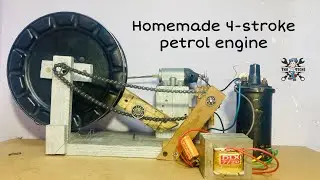 Homemade 4-stroke petrol engine