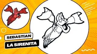 Como dibujar a Sebastian de La Sirenita | The Little Mermaid | Paso a Paso