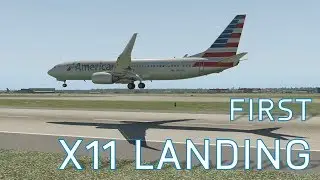 X11 First Ever Landing in X-Plane (Jetliner)